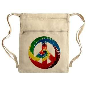   Bag Sack Pack Khaki Rainbow Tye Dye Peace Symbol: Everything Else
