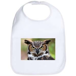  Baby Bib Cloud White Great Horned Owl 