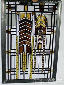 Frank Lloyd Wright Autumn Sumac Stained Glass Panel  