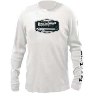   Snowmobile Long Sleeve Thermal Shirt , Color: White, Size: XL