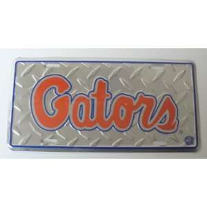  ) Florida Gators Diamond Cut NCAA Tin License Plate