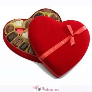 Nirvana Chocolates Large Velvet Heart Gift Box 25 Pc