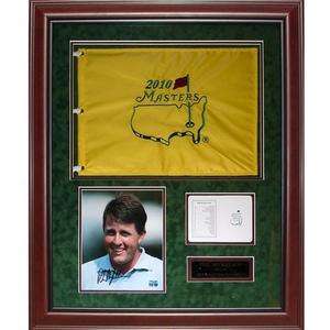 BUBBA WATSON FRAMED HAND SIGNED ONE OF A KIND 2012 MASTERS FLAG BE THE 