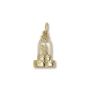    Rembrandt Charms Wedding Cake Charm, 10K Yellow Gold: Jewelry