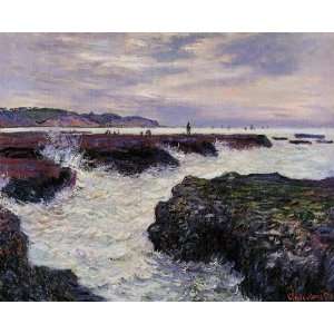   name The Rocks at Pourville Low Tide, by Monet Claude Home