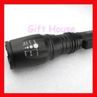 1600 Lumen Zoomable CREE XM L T6 LED 2x 18650 Flashlight Torch Zoom 