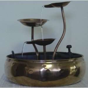  3 Leaf Dish Copper Fountain