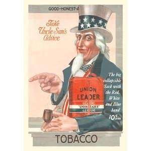  Vintage Art Take Uncle Sams Advice   Union Leader Tobacco 