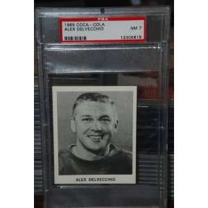  PSA 7 1965 Coca Cola Alex Delvecchio Detroit Red Wings 