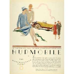  1927 Ad Antique Hupmobile Larry Stults Art Golf Fashion 