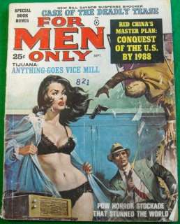 FOR MEN ONLY magazine SEPT 1963 CONQUEST OF THE U.S.  