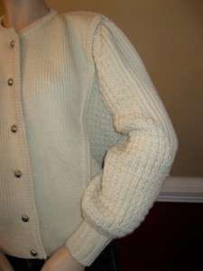   Cardigan Ladies Sweater Pallas Chunky Hand Loomed SZ S or M  
