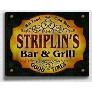  Striplins Bar & Grill 14 x 11 Collectible Stretched 