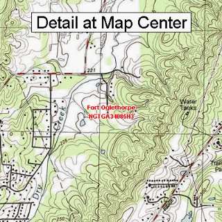 USGS Topographic Quadrangle Map   Fort Oglethorpe, Georgia (Folded 