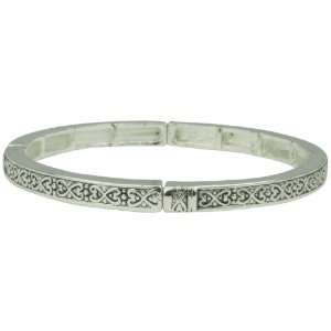  Tranquility Stretchable Silver Bracelet: Jewelry