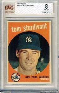 1959 Topps #471 Tom Sturdivant BVG 8 NM MT Yankees  