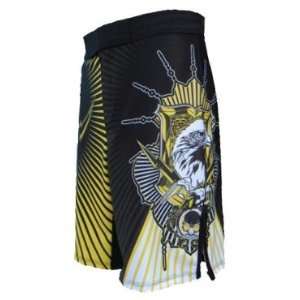   the Sky_Yellow, 4 Way Stretch MMA Fight Shorts.: Sports & Outdoors