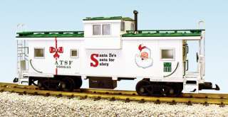   Trains Christmas Santa Fe Extended Vision Caboose 1:29 Scale  