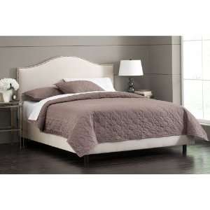   Button Arc Bed in Premier Oatmeal   California King: Home & Kitchen