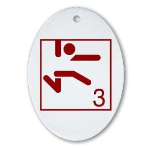 Triple Jump, Sports Pictogram Exercise Oval Ornament by CafePress 