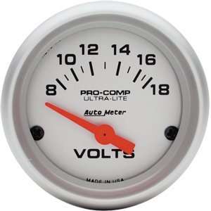  AutoMeter 2 Voltmeter, 8 18 Volts: Automotive