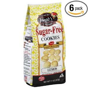 Jo Sef Cookie, Sugar Free Lemon, 11 Ounce (Pack of 6):  
