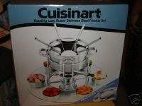 CUISINART ROTATING LAZY SUSAN STAINLES STEEL 2 QT FONDUE SET NEW IN 