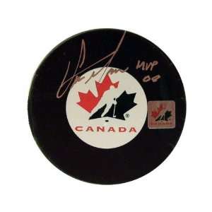  Steve Mason Autographed Puck  Details: Team Canada, 08 