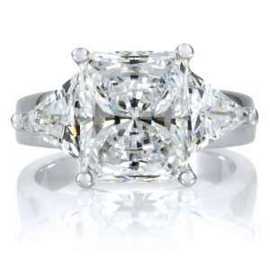  Carlottas Fake Engagement Ring: Princess Radiant Cut CZ 