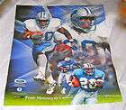 Vintage Barry Sanders Poster 2004 Detroit Lions From Motown to Canton 
