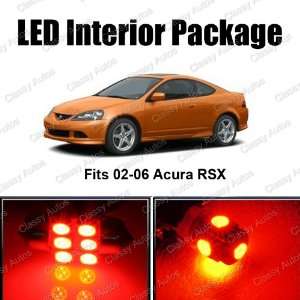  Acura RSX Red Interior LED Package (6 Pieces): Automotive