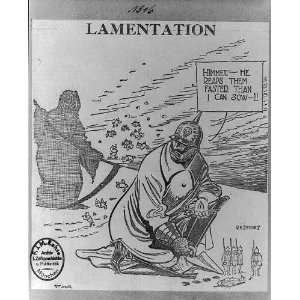   Political cartoon LAMENTATION Kaiser Wilhelm II,1916