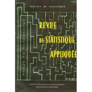  Statistique appliquée 1978 vol XXVI n°4 Institut de Statistique