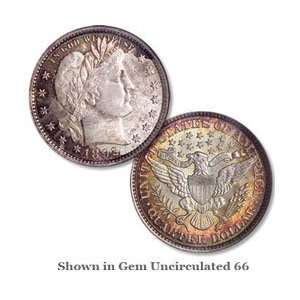  1892 Barber Silver Quarter    90% silver 