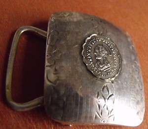SOLID STERLING SILVER St. Joseph Belt Buckle 1 1/2 long for a 6/8 