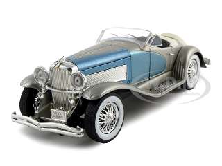 1935 DUESENBERG SSJ SILVER/BLUE 1:32 DIECAST MODEL CAR  