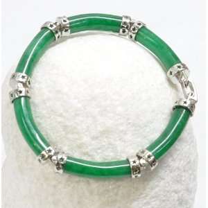  Green Jade Segment Bracelet