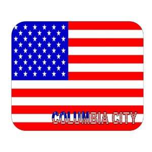  US Flag   Columbia City, Indiana (IN) Mouse Pad 