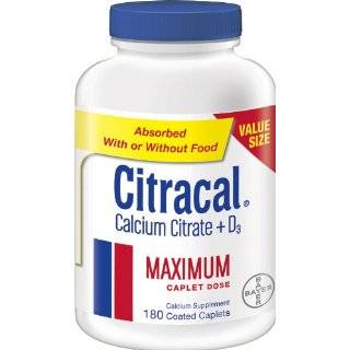 Citracal Maximum Caplets with Vitamin D, 180 Count Bottle by Citracal