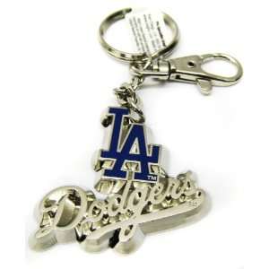    Silver Metal LA Los Angeles Dodgers Keychain