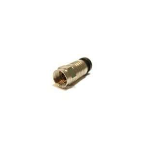   Male F Connector w/Black Plastic Seal For RG 6U Standard Shield cable