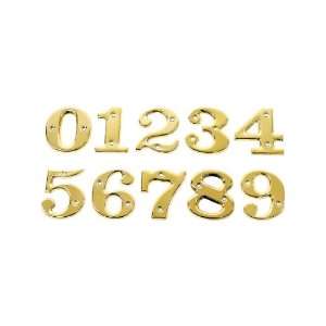  2 Stamped Brass House Number 6.