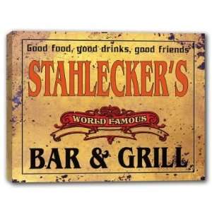  STAHLECKERS Family Name World Famous Bar & Grill 