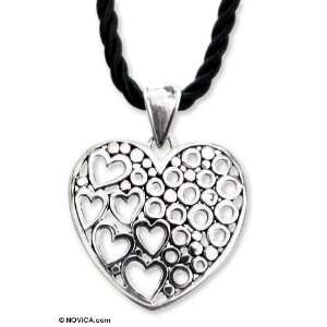  Sterling silver heart necklace, Falling In Love Jewelry