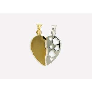   P65132 Pendant Gold Plated silver heart Secable St Valentin: Jewelry