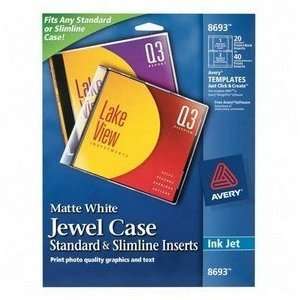  Avery CD/DVD Jewel Case Inserts for Ink Jet Printers 