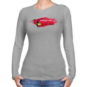   Spread The Red Brushstroke Long Sleeve Slim Fit T shirt: Sports