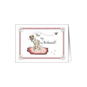 Be My Bridesmaid Invitation for Step Sister   Cat in bridesmaid dress 