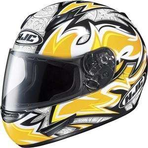  HJC CL 15 Mutant Helmet   Large/Black/White/Yellow 