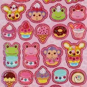   glitter animals sticker with frog deer sweets Toys & Games